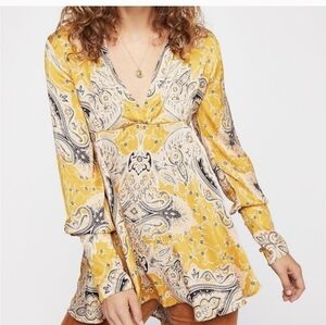 Free People paisley tunic dress size xs